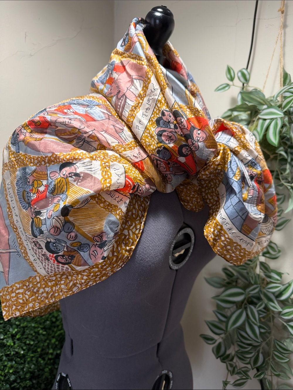 Ethiopia Vintage Silk Scarf